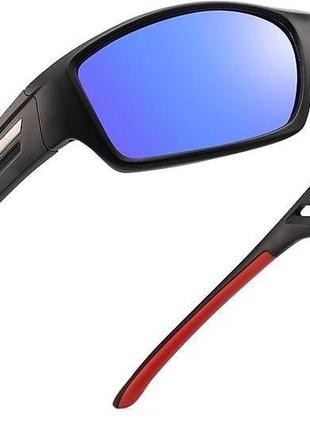 Синя зеркальна лiнза pukclar поляризовані спортивні сонцезахисні окуляри для чоловіків і жінок1 фото