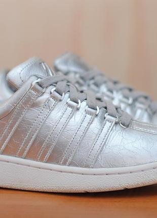 Серебристые кроссовки на платформе k-swiss, 37 размер. оригинал