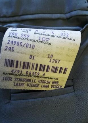 Классический шерстяной пиджак премиум класса модного немецкого бренда hugo boss.8 фото