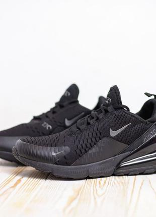 Распродажа! nike air max 270 черные мужские кроссовки сетка качественные легкие на баллоне найк весенние летние4 фото