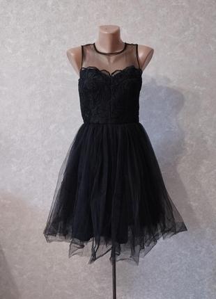 Чорна сукня пишна chi chi, s1 фото