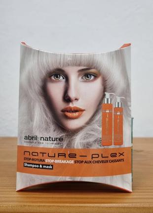 Abril et nature мини-набор nature plex для восстановления волос шампунь 30 мл + маска...