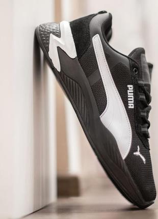 Распродажа! puma кроссовки мужские весенние осенние демисезонные демисезонное качество черные с белым пума5 фото