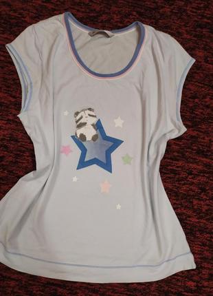Шикарная мультяшная летняя футболка  майка звездочки мишка панда мишутка