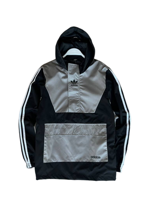 Ветровка анорак adidas black core gray.