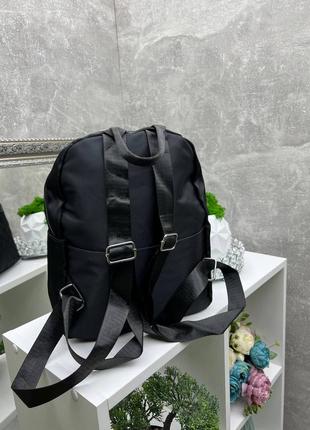Черный женский рюкзак на одно отделение4 фото