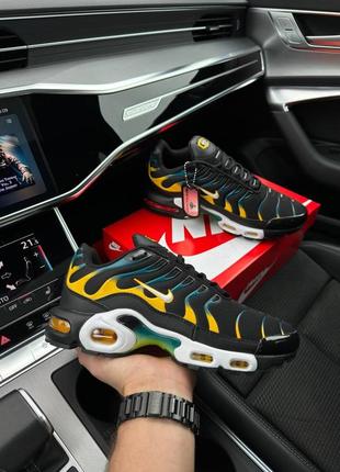 Мужские кроссовки nike air max plus black teal yellow