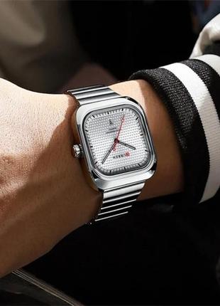 Мужские наручные кварцевые часы curren 8460 silver-silver2 фото