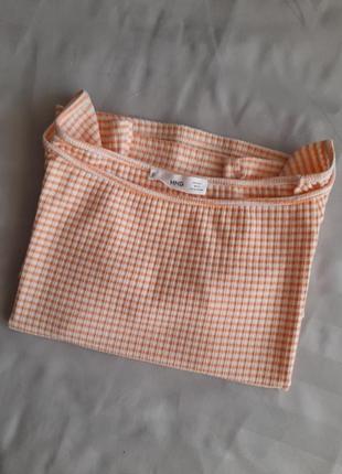 Женская футболка в полоску, манго