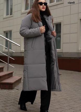 Зимнее длинное пальто по крутой цене 😍🔝1 фото