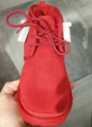 Теплі жіночі черевики уггі ugg australia neumel boot samba red3 фото