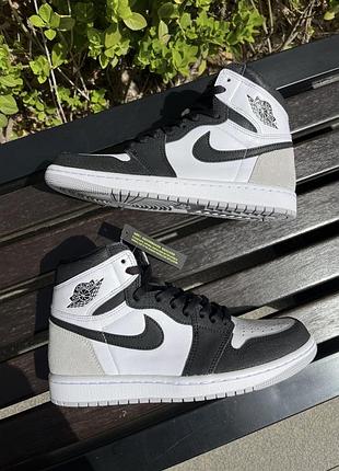 Кроссовки nike air jordan 1 retro high og bleached white оригинал