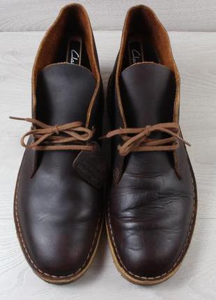 Шкіряні чоловічі черевики дезерти clarks оригінал, розмір 432 фото