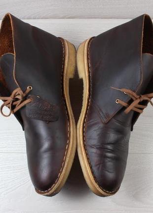 Шкіряні чоловічі черевики дезерти clarks оригінал, розмір 434 фото