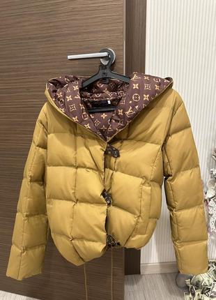 Стильная теплая куртка пуховик louis vuitton