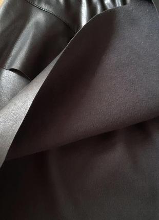 Стильная кожаная юбка с оборкой mywear 10-12роков5 фото