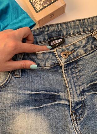 Джинсовые шорты короткие джинс голубые zara3 фото