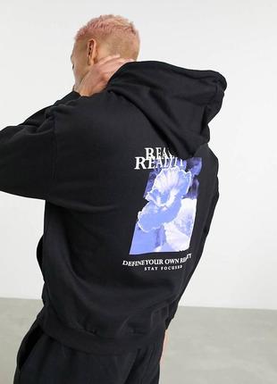 Оригинальное мужское худи с принтом на спине asos designe размер 2xl размер 52