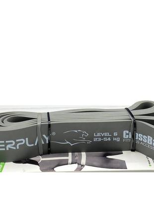 Еспандер-петля (гумка для фітнесу і кроссфіту) powerplay 4115 power band сіра (23-54 кг)2 фото