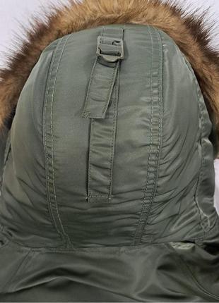 Куртка аляска зимняя мужская удлиненная зеленая green хаки -20 мороза  ❄️7 фото