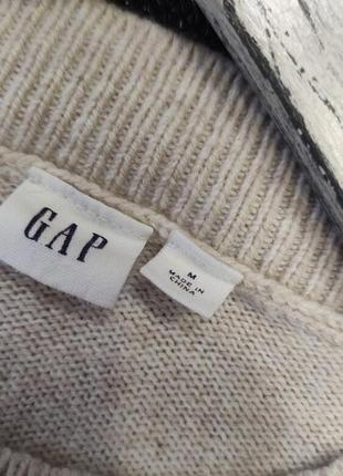 Удлиненный шерстяной свитер с разрезами gap p m9 фото