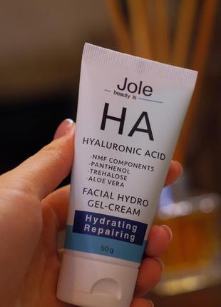 Гіалуроновий гель-крем з пантенолом jole facial hydro gel-cream 50g2 фото