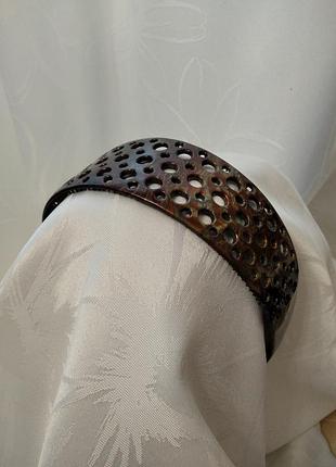 Широкий ажурный обруч, оригинальный принт ободок