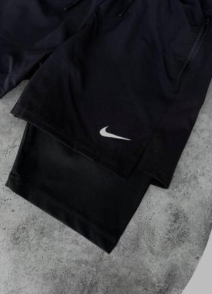 Мужские спортивные шорты nike черные найк шорты-лосины весенние летние6 фото