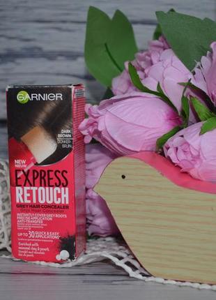 Garnier express retouch temporary hair color dark brown темно-коричневый2 фото