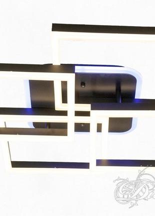 Черная потолочная светодиодная люстра с диммером mx11050/4a bk led 3color dimmer