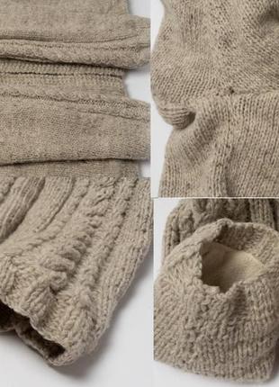 Pachamama wool hand knit full zip hoodie cardigan   чоловічий светр8 фото