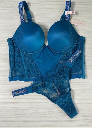 Комплект нижнего белья victoria’s secret 34b (75b), трусики s, m. very sexy shine нижнее белье виктория сикрет3 фото