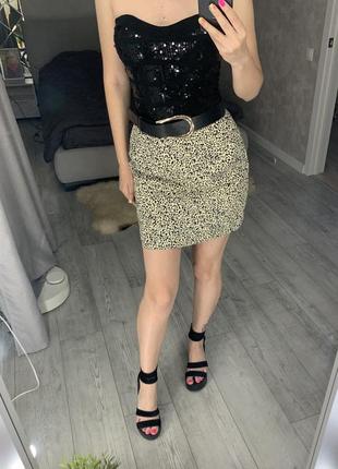 Леопардовая юбка размер 42 (м)