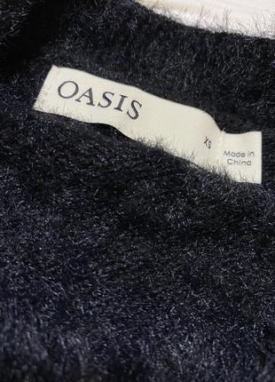 Зимовий чорний светр пухнастий мʼякий від oasis розмір 342 фото