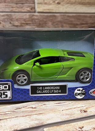 Автомобиль turbo gears lamborghini gallardo lp 560 1:43