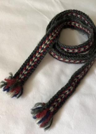 Кромка.шерстяной тканый пояс ручной работы