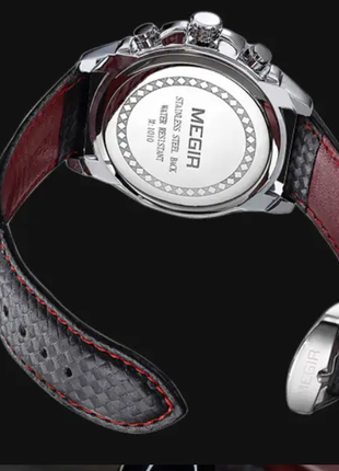 Мужские стильные черные популярные классические новые часы megir7 фото