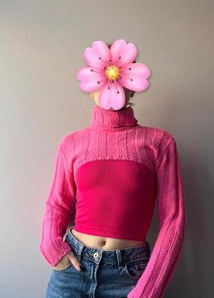Bershka свитер розовый