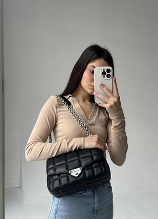 Сумка брендовая michael kors soho large quilted leather shoulder bag кожа оригинал на подарок5 фото