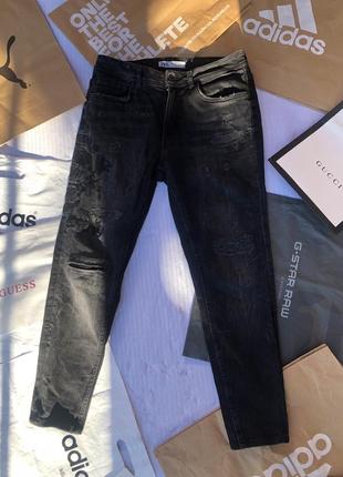 Стильные кастомные джинсы zara1 фото