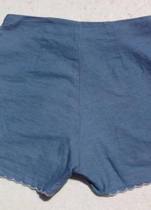 H&m divided. короткие шорты с вышивкой ришелье.5 фото
