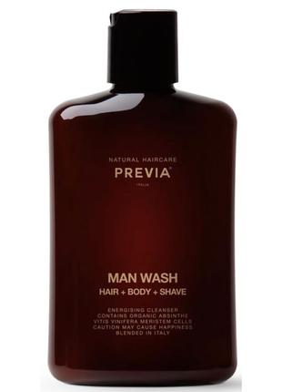 Previa natural haircare man ванна для тіла та волосся