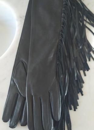 Стильні шкіряні рукавички zara перчатки