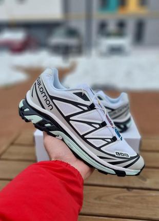 Кроссовки salomon xt-6 adv white black blue