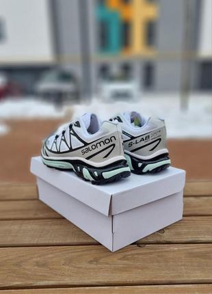 Кроссовки salomon xt-6 adv white black blue4 фото