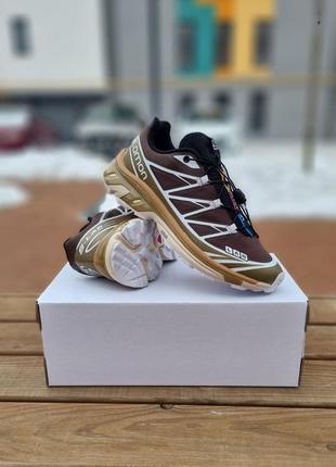 Кроссовки salomon xt-6 kangaro brown beige6 фото