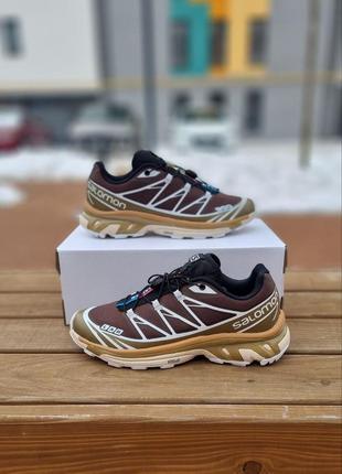 Кроссовки salomon xt-6 kangaro brown beige7 фото