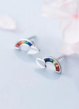 Серебряные серьги детские 925