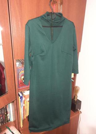 Темно-зелене плаття3 фото