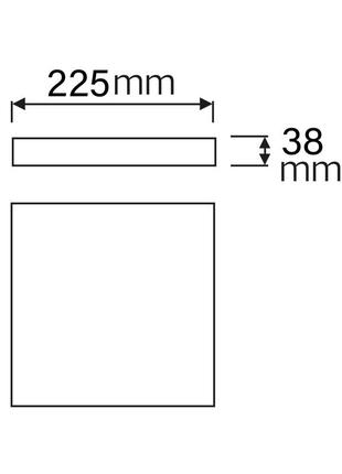 Светильний накладной   "sofia/s-36" 36w 6400k  черный2 фото